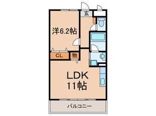 ボヌ－ル有瀬の物件間取画像